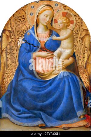 Fra Angelico (c.1395-1455), la Madonna dell'umiltà, tempera su pannello, c.. 1440 Foto Stock