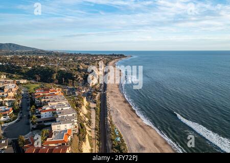 Vista aerea di San Clemente Sud, California Shoreline Foto Stock