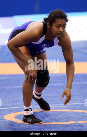 Palestra del Parco Olimpico di Komazawa, Tokyo, Giappone. 27 maggio 2021. Naomi Ruike, 27 MAGGIO 2021 - Wrestling : Meiji Cup All Japan Selection Championship Women's Free Style -65kg al Komazawa Olympic Park Gymnasium, Tokyo, Giappone. Credit: Naoki Nishimura/AFLO SPORT/Alamy Live News Foto Stock