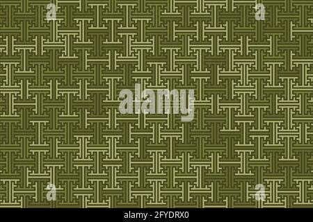Giapponese tradizionale con geometric platterns.Green sfondo design per decorativo, carta da parati, abbigliamento, wrapping, Fabric.Vector illustrazione Illustrazione Vettoriale