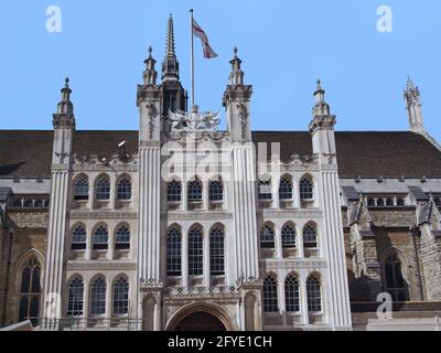 Guildhall, un edificio medievale nella città di Londra che è ancora in uso regolare Foto Stock