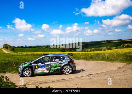 04 CAMILLI Eric, BURESI François Xavier, PH SPORT di Minerva Oil, Citroen C3, azione durante il Rallye du Touquet 2021, 1° round del Championnat de France des Rallyes 2021, dal 27 al 29 maggio a le Touquet, Francia - Foto Damien Saulnier / DPPI Foto Stock