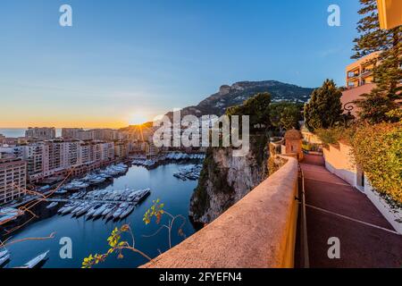 PRINCIPAUTY DI MONACO, PORTO DI FONTVIEILLE Foto Stock