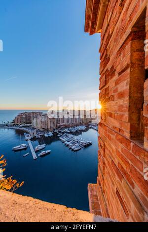 PRINCIPATO DI MONACO, PORTO DI FONTVIEILLE Foto Stock