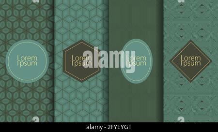 Eccellente set di pattern. Texture geometrica ripetibile. Nel pannello campioni troverete gli sfondi senza giunture. Usalo come vuoi tu. Illustrazione Vettoriale