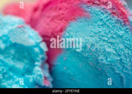 Primo piano su un gelato di gomma di bolla per un scatto macro Foto Stock