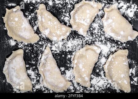 Gnocchi grezzi di fondo, cucina fatta in casa Foto Stock