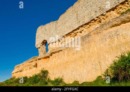 Castello di San Esteban de Gormaz, X secolo Fortezza medievale, San Esteban de Gormaz, Soria, Castilla y León, Spagna, Europa Foto Stock