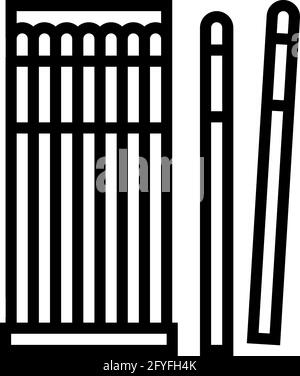 set di micro pennelli per l'illustrazione vettoriale delle icone delle ciglia Illustrazione Vettoriale