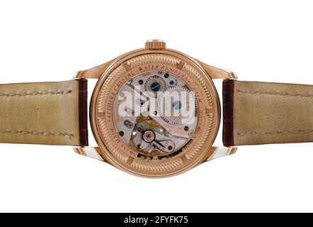 MANILA, FILIPPINE - 04 maggio 2015: Costoso orologio di lusso isolato su sfondo bianco Foto Stock