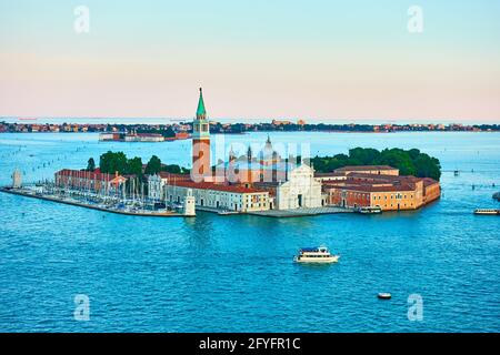 Isola di San Giorgio a Venezia. Paesaggio veneziano Foto Stock