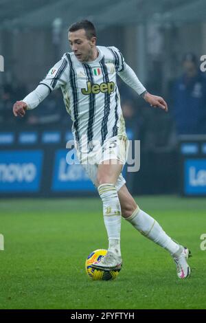 Milano, Italia - 2 febbraio 2021 coppa semifinale Inter vs juventus - bernardeschi Foto Stock