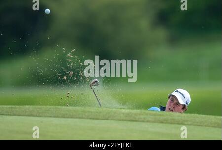 Farsoe, Danimarca. 28 maggio 2021. Robert Macintyre di Scozia in azione durante il Tour europeo made in Himmerland torneo di golf a Farsoe, Danimarca. Credit: Lars Moeller/ZUMA Wire/Alamy Live News Foto Stock