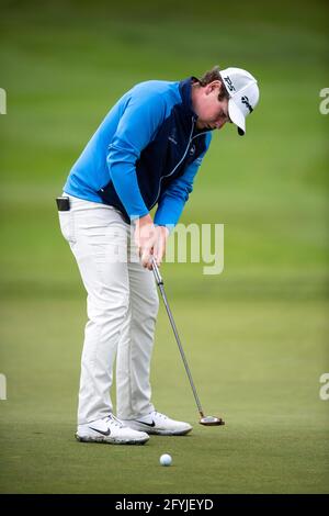 Farsoe, Danimarca. 28 maggio 2021. Robert Macintyre di Scozia in azione durante il Tour europeo made in Himmerland torneo di golf a Farsoe, Danimarca. Credit: Lars Moeller/ZUMA Wire/Alamy Live News Foto Stock