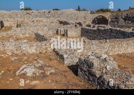 Vista delle rovine romane di Conimbriga in Portogallo Foto Stock