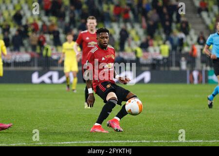 Danzica, Polonia. 26 Maggio 2021. Fred (Manu) Calcio : UEFA Europa League Final match tra Villarreal CF 1 (11-10) 1 Manchester United FC all'Arena Gdansk di Gdansk, Polonia . Credit: Mutsu Kawamori/AFLO/Alamy Live News Foto Stock