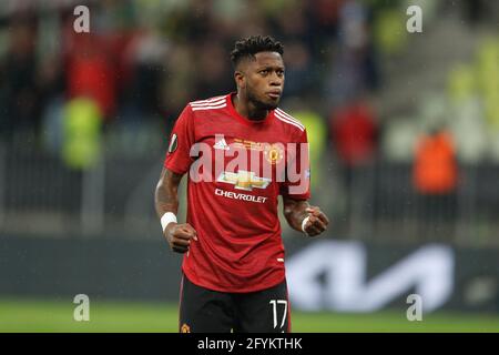 Danzica, Polonia. 26 Maggio 2021. Fred (Manu) Calcio : UEFA Europa League Final match tra Villarreal CF 1 (11-10) 1 Manchester United FC all'Arena Gdansk di Gdansk, Polonia . Credit: Mutsu Kawamori/AFLO/Alamy Live News Foto Stock