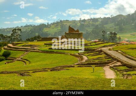 Rovine Inca di Ingapirca, vicino a Cuenca, Ecuador Foto Stock