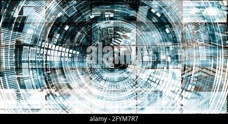 Routing Information Protocol e configurazione della tecnologia Abstract Foto Stock