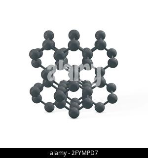 Molecola di diamante, illustrazione Foto Stock
