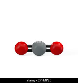 Molecola di anidride carbonica, illustrazione Foto Stock