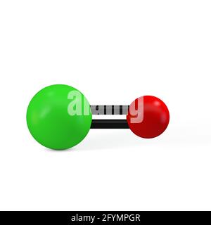Molecola di ossido di calcio, illustrazione Foto Stock