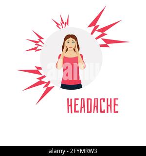 Mal di testa, illustrazione concettuale Foto Stock