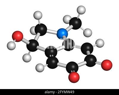 Molecola di Adrenocromo, illustrazione Foto Stock