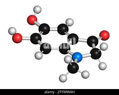 Molecola di Adrenolutina, illustrazione Foto Stock