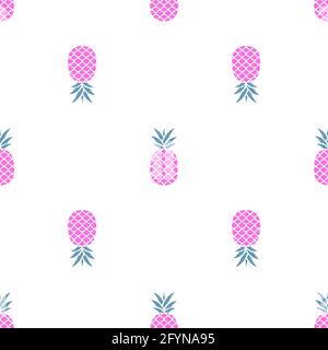 Motivo in ananas senza cuciture. Estate dolce ananas sfondo Illustrazione Vettoriale