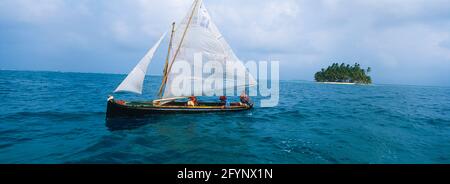 Rio Sidra, isole Los Grillos, arcipelago di San Blas, Panama Foto Stock