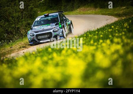 04 CAMILLI Eric, BURESI François Xavier, PH SPORT di Minerva Oil, Citroen C3, azione durante il Rallye du Touquet 2021, 1° round del Championnat de France des Rallyes 2021, dal 27 al 29 maggio a le Touquet, Francia - Foto Bastien Roux / DPPI Foto Stock