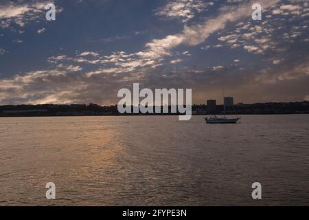 Un tramonto folle in Sud Africa, vista del Sud Africa Foto Stock