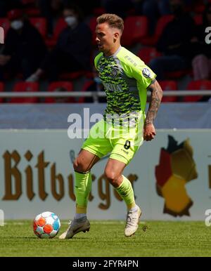 Haiger, Germania. 29 maggio 2021. 29.05.2021, SIBRE-Sportzentrum Haarwasen, Haiger, GER, Hessenpokal, TSV Steinbach vs Wehen Wiesbaden, nella foto Phillip Tietz (Wehen Wiesbaden) Credit: dpa/Alamy Live News Foto Stock