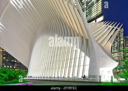 Stazione ferroviaria di Oculus World Trace Center Foto Stock