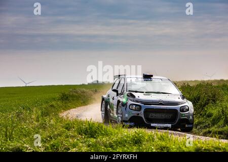 04 CAMILLI Eric, BURESI François Xavier, PH SPORT di Minerva Oil, Citroen C3, azione durante il Rallye du Touquet 2021, 1° round del Championnat de France des Rallyes 2021, dal 27 al 29 maggio a le Touquet, Francia - Foto Damien Saulnier / DPPI Foto Stock