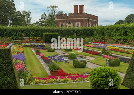 Pool Garden, Hampton Court Palace, Londra, Inghilterra Foto Stock