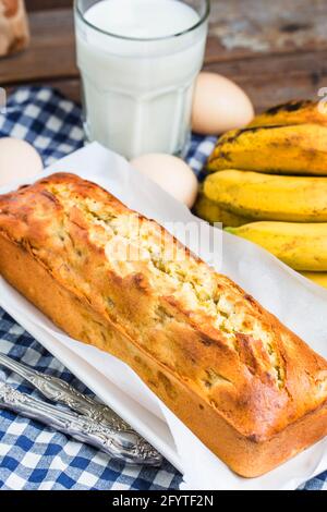 Torta di libbra di banana Foto Stock