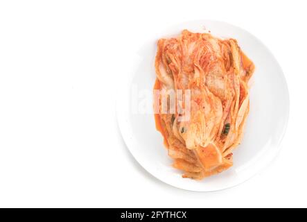 kimchi su sfondo bianco - cucina coreana Foto stock - Alamy