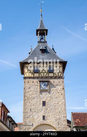 The tower of Marbach am Neckar, Germany Foto Stock