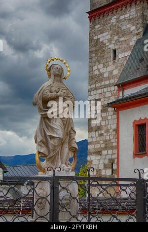 Marienbrunnen a Großgmain Foto Stock