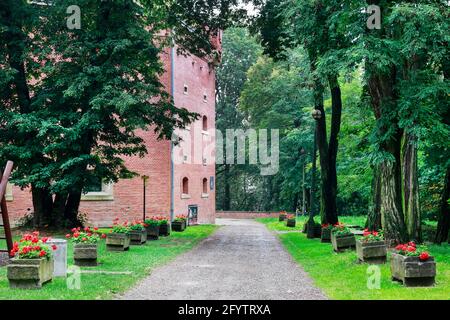 Parco pubblico intorno Kosciuszko Mound a Cracovia, Polonia. Foto Stock