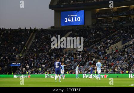 Porto, Portogallo, 29 maggio 2021. Un segnapunti con la partecipazione alla partita della UEFA Champions League all'Estadio do Dragao di Porto. L'immagine di credito dovrebbe essere: David Klein / Sportimage Foto Stock