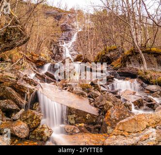 Cascata in Norvegia Foto Stock