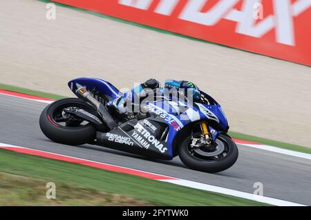 MISANO - ITALIA, 2 settembre 2011: Il pilota americano Yamaha ben Spies in azione al GP di San Marino 2011. Italia Foto Stock