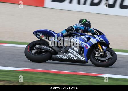 MISANO - ITALIA, 2 settembre 2011: Il pilota americano Yamaha ben Spies in azione al GP di San Marino 2011. Italia Foto Stock