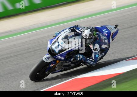 MISANO - ITALIA, 2 settembre 2011: Il pilota americano Yamaha ben Spies in azione al GP di San Marino 2011. Italia Foto Stock
