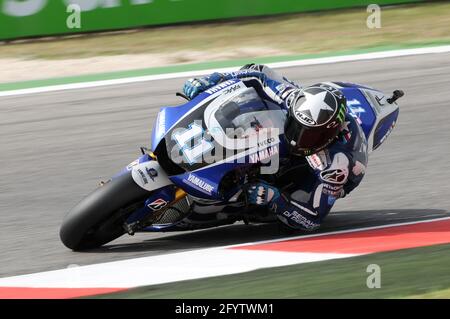 MISANO - ITALIA, 2 settembre 2011: Il pilota americano Yamaha ben Spies in azione al GP di San Marino 2011. Italia Foto Stock