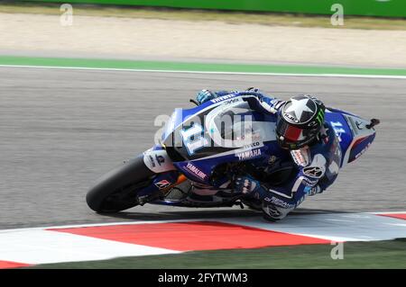 MISANO - ITALIA, 2 settembre 2011: Il pilota americano Yamaha ben Spies in azione al GP di San Marino 2011. Italia Foto Stock