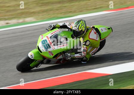 MISANO - ITALIA, 2 settembre 2011: Il pilota italiano Ducati Pramac Loris Capirossi in azione al GP di San Marino 2011. Italia Foto Stock